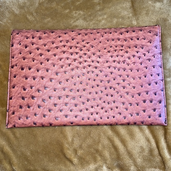 Street Level Ostrich Clutch - Picture 2 of 9